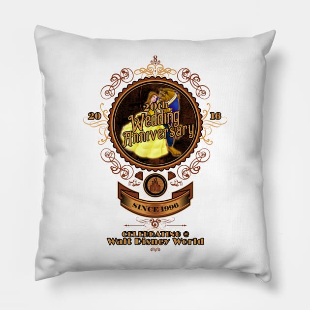 20th wedding anniversary Pillow by Joaddo