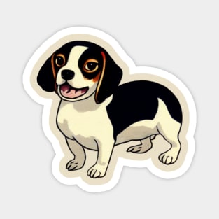 Cute Pocket Beagle Face with Chubby Look Funny Beagle Mom Magnet