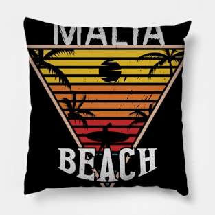 Beach happiness in Malia Pillow