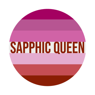 Sapphic Queen Lesbian Pride Flag T-Shirt