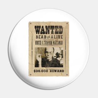 Hunter S Thompson For Sheriff Pin