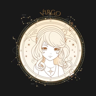 Virgo Zodiac Illustration T-Shirt