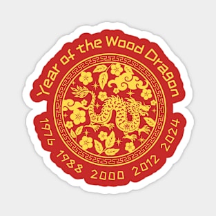 Chinese Year of the Wood Dragon Magnet