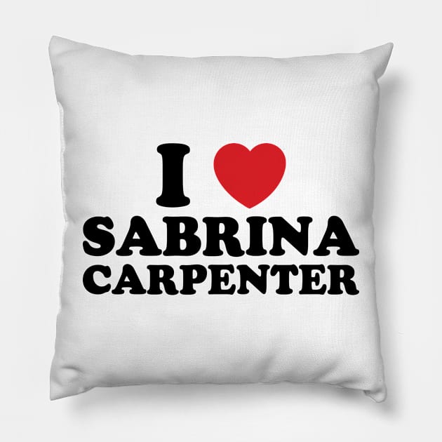 I Heart Sabrina Carpenter v2 Pillow by Emma