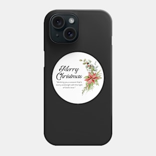 Merry Christmas Round Sticker 29 Phone Case