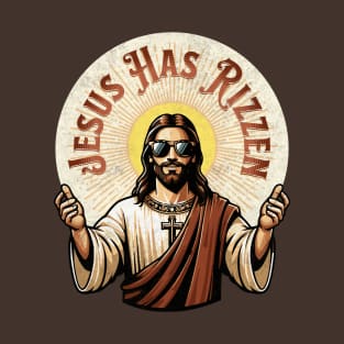 Jesus Has Rizzen - Retro Vintage Risen Christian Faith Funny T-Shirt