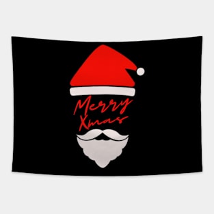 merry xmas classic design, merry xmas classic design t-shirts, santa t-shirts, xmas t-shirts Tapestry