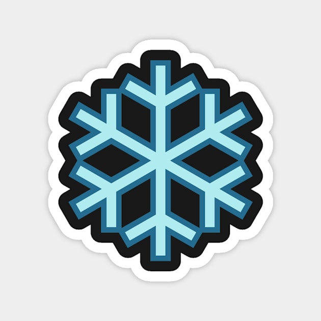 Blue Winter Snowflake Pattern Magnet by softbluehum