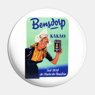 BENSDORP KAKAO Vintage German Cocoa Drink Beverage Advertisement Poster Pin