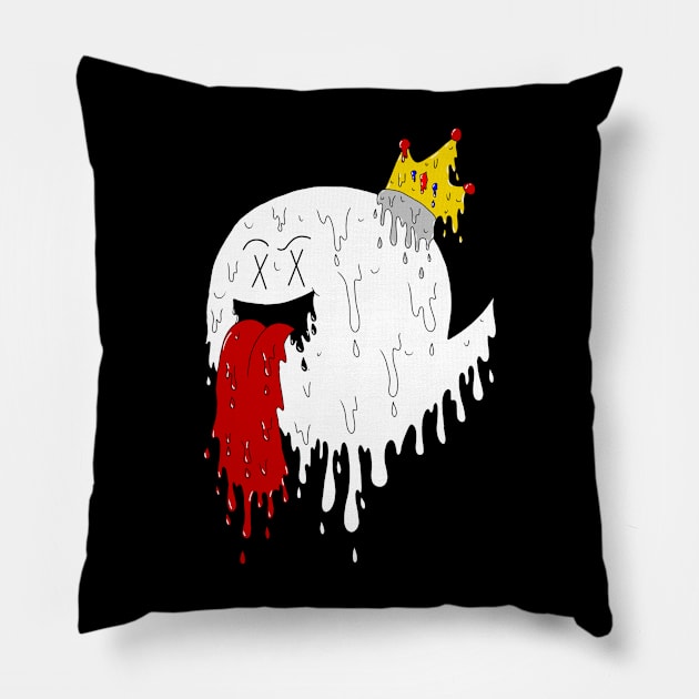 King Boo Too Drippy Pillow by HubstheMexicano