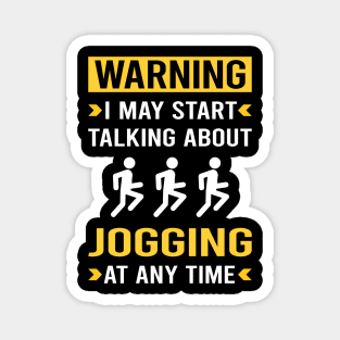 Warning Jogging Jog Jogger Magnet