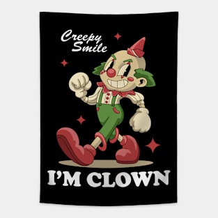 Funny Jester Halloween Tapestry