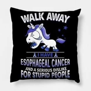 funny esophageal cancer grumpy unicorn warrior Pillow