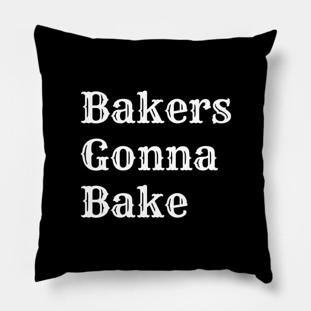 Vintage Bakers Gonna Bake Pillow by FalconPod