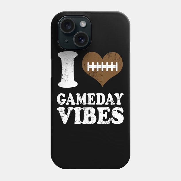 I Love Gameday Vibes Football Sports Phone Case by E