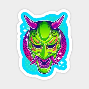 Neon Noh Hannya Magnet