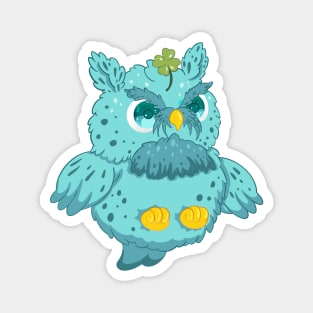 The little blue owl- for Men or Women Kids Boys Girls love owl Magnet