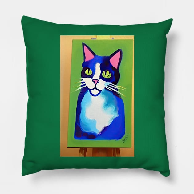 Cat portrait Pillow by KirlexDream