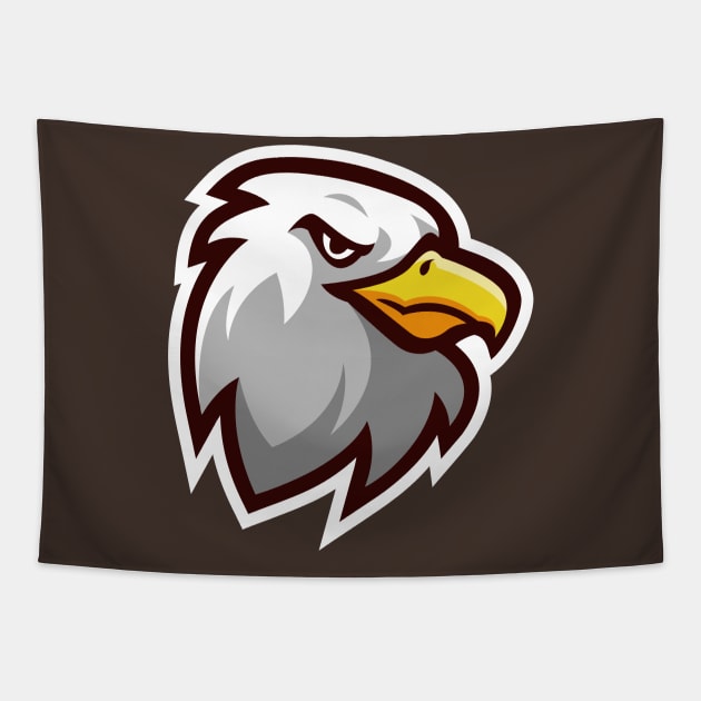 Eagle Head Mascot Logo Tapestry by Irkhamsterstock