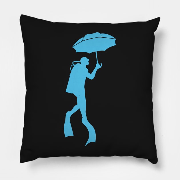 Scubrella Pillow by Joebarondesign