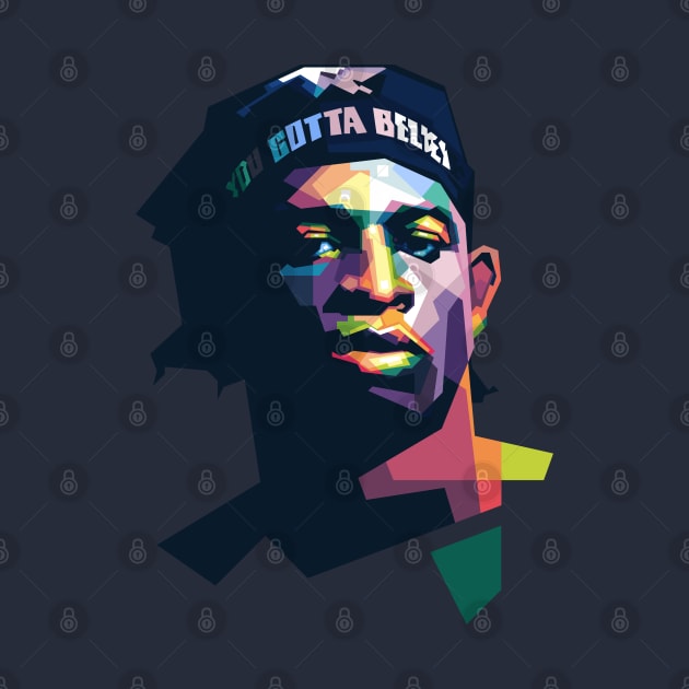 Deion Sanders Pop Art WPAP by Alkahfsmart