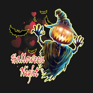 Halloween Night -Pumpkin Face T-Shirt