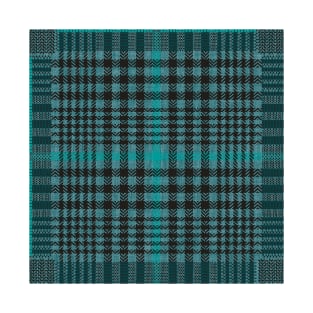 Dark Green Plaid - Modern Tartan teal check T-Shirt