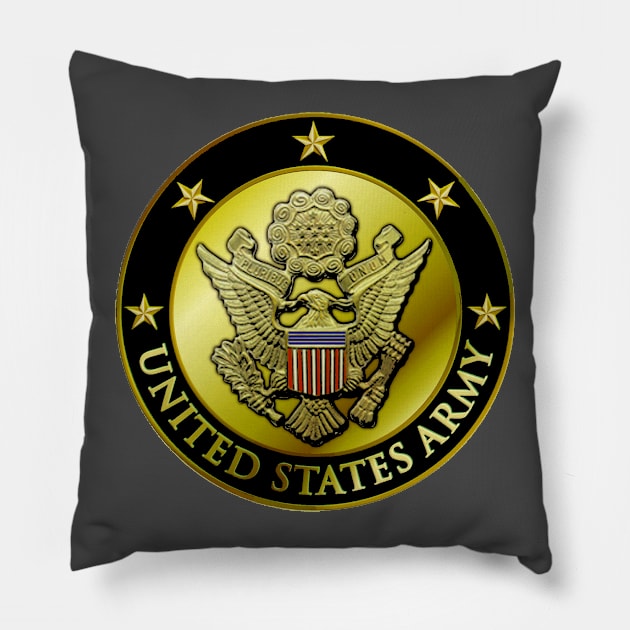 United States Army Logo Pillow by Spacestuffplus