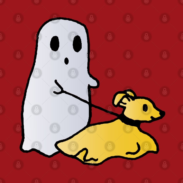 ghost walking dog by lazykitty