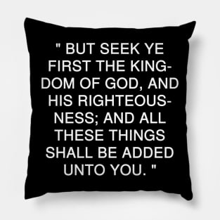 Matthew 6:33 Bible Verse Text KJV Pillow