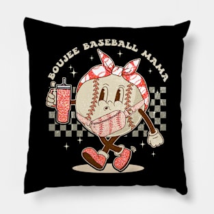 Vintage Boujee Baseball Mom Pillow