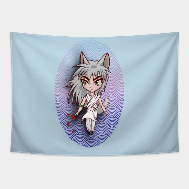 Chibi Kurama fox Tapestry by The art of Kai