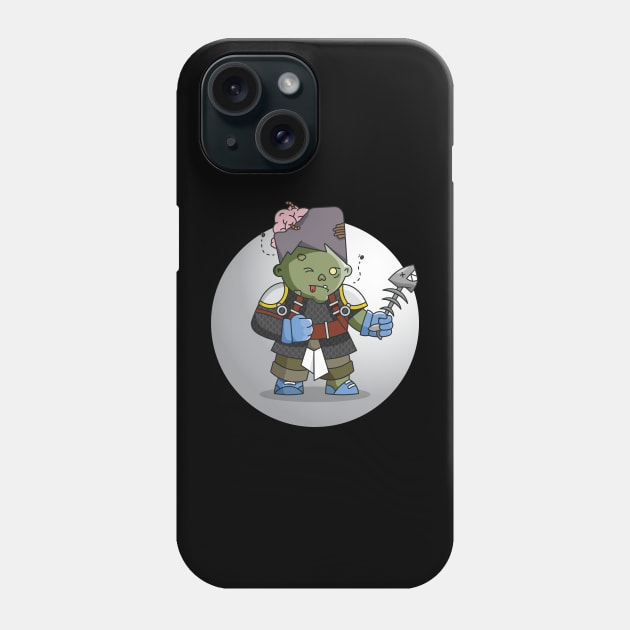 Relic Hunters - Green Zombie with Chainmail Phone Case by Lovelace Designs