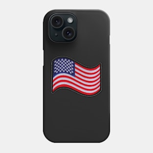 Embroidery American Flag Sticker Phone Case