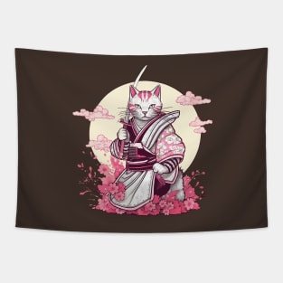 Samurai Cat Tapestry