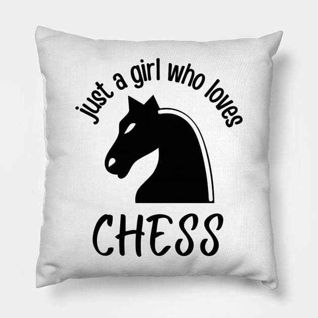 just a girl who loves chess Pillow by chimmychupink