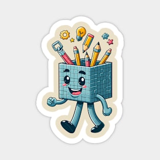 Square head cartoon Magnet