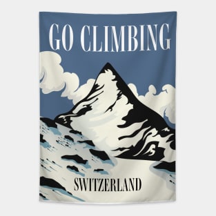 Go Climbing Switzerland Tapestry