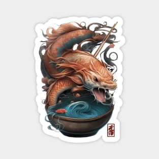 Dragon Koi Fish Ramen Noodles Magnet