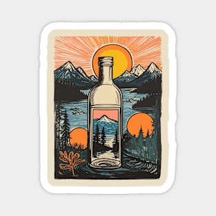 Bottle And Lake Magnet