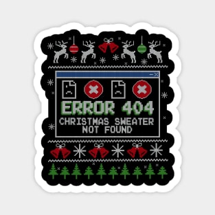 Error 404 Christmas Sweater Not Found Jumper Magnet