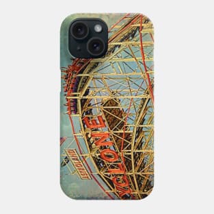 Riding The Famous Cyclone Roller Coaster Phone Case