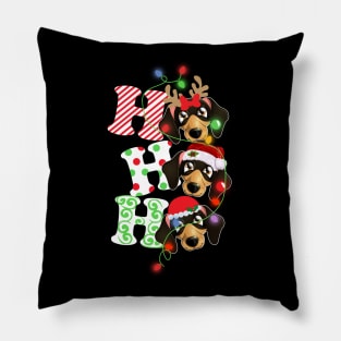 Ho Ho Ho Funny Christmas For Dachshund Lovers Pillow