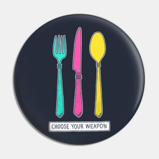 Cutlery Drama Pin