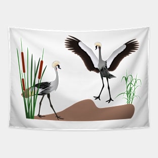 Crowned crane Tapestry