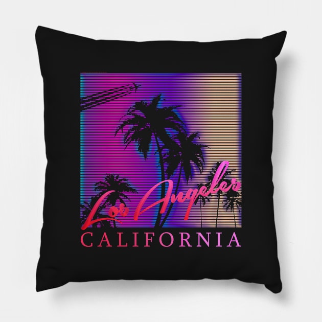 Los Angeles California Poster Pillow by wildtribe