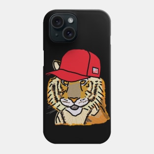 Tiger Wearing a Politics Red Hat Phone Case