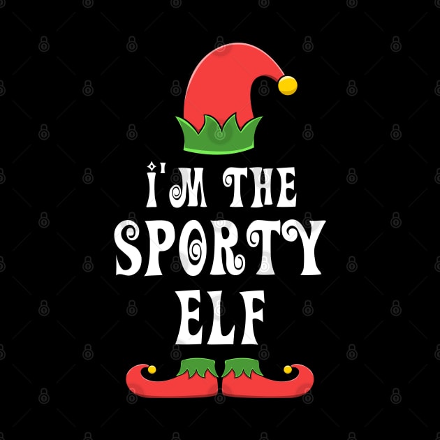 Sporty Elf for Matching Family Christmas Group by jkshirts