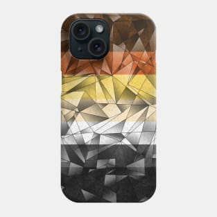 Abstract Fractal Triangles Gay Bear Pride Flag Pattern Phone Case