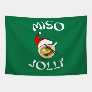 Miso Jolly Funny Foodie Christmas Tapestry